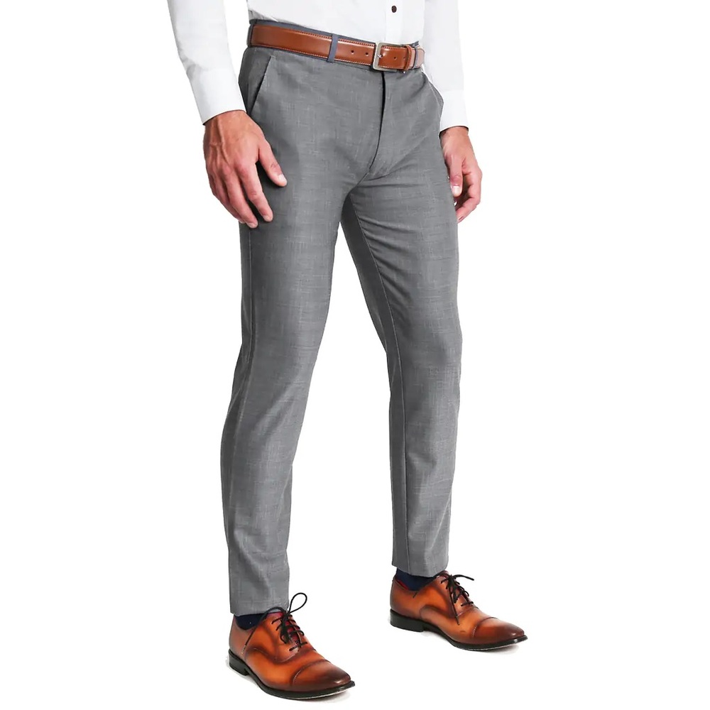 State & Liberty Heather Gray Athletic Fit Dress Pants